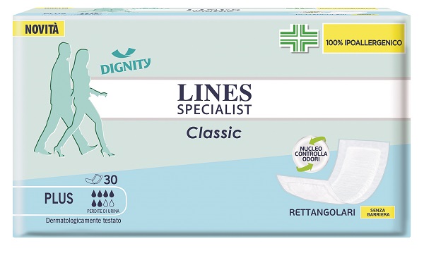 PANNOLONE LINES SPECIALIST CLASSIC RETTANGOLARE SENZA BARRIERA CONTROL 30 PEZZI - Farmadillo