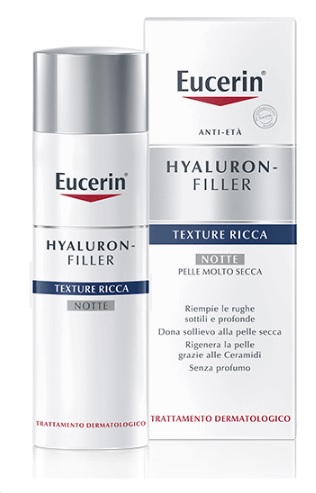 EUCERIN HYALURON+FILLER TEXTURE RICCA NOTTE 50 ML - Farmadillo