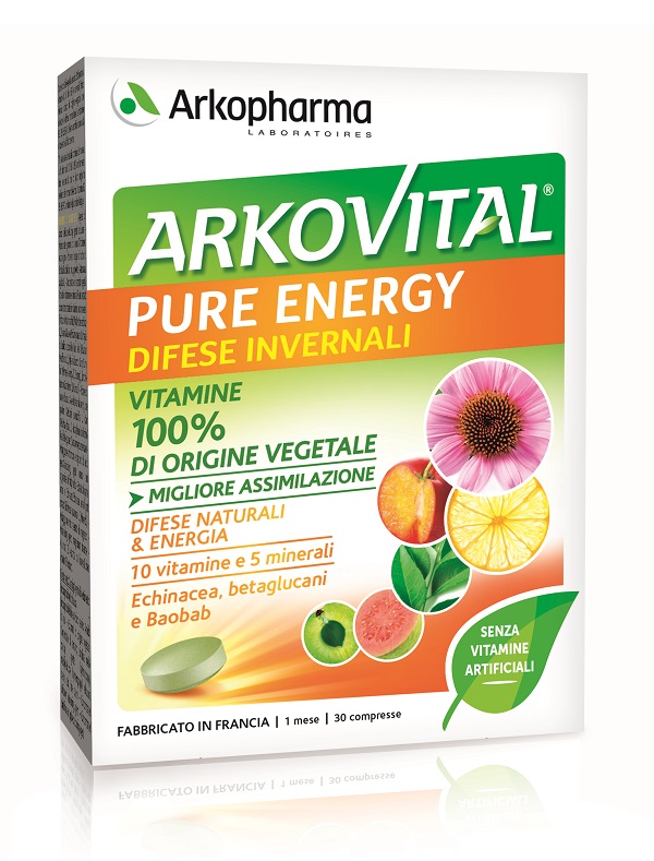ARKOVITAL PURE ENERGY DIFESE INVERNALI 30 COMPRESSE - Farmadillo