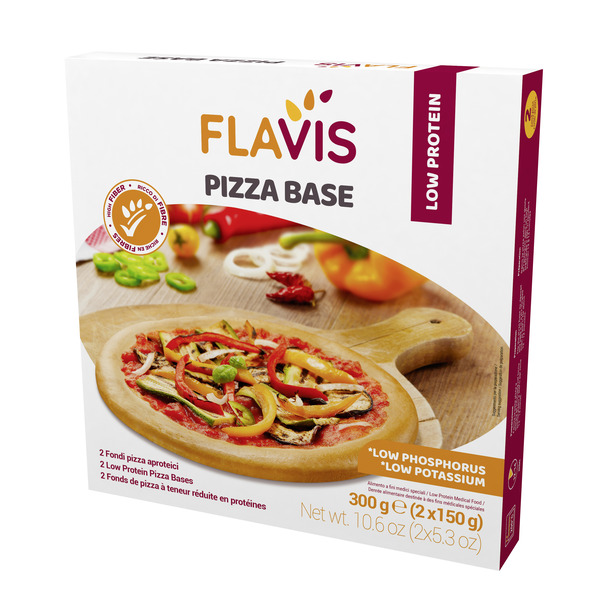 FLAVIS PIZZA BASE 2 FONDI PIZZA APROTEICI DA 150 G - Farmadillo