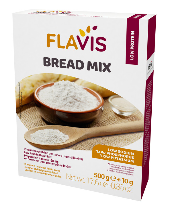 FLAVIS BREAD MIX PREPARATO PER PANE E IMPASTI LIEVITATI APROTEICI 500 G - Farmadillo