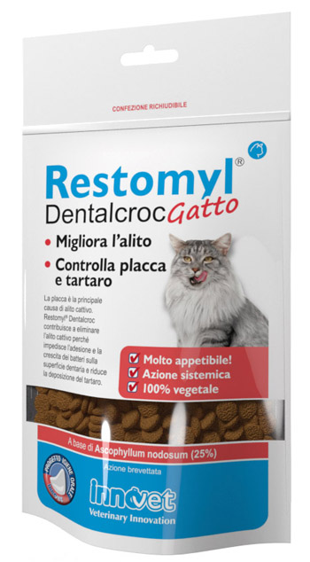 RESTOMYL DENTALCROC GATTO BUSTA 60 G - Farmadillo