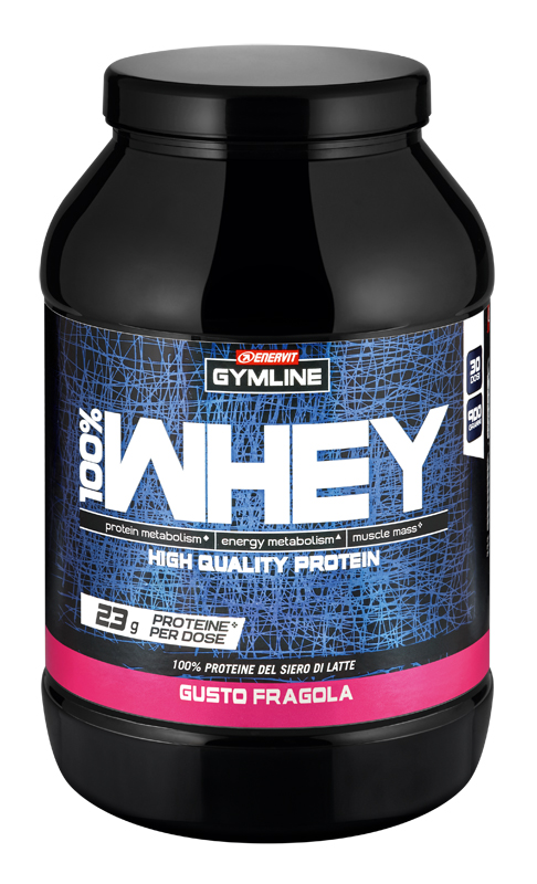 GYMLINE 100% WHEY CONCENTRATE FRAGOLA 900 G - Farmadillo