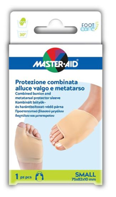 PROTEZIONE MASTER-AID FOOTCARE PER ALLUCE VALGO E METATARSO SMALL 1 PEZZO D7 - Farmadillo