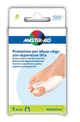 PROTEZIONE MASTER-AID FOOTCARE PER ALLUCE VALGO CON SEPARATORE DITA INTEGRATO 1 PEZZO D9 - Farmadillo
