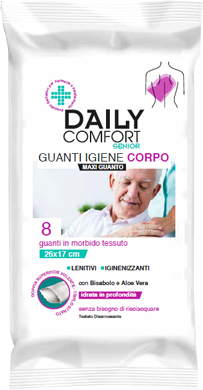 DAILY COMFORT SENIOR GUANTO DETERGENTE 8 PEZZI - Farmadillo