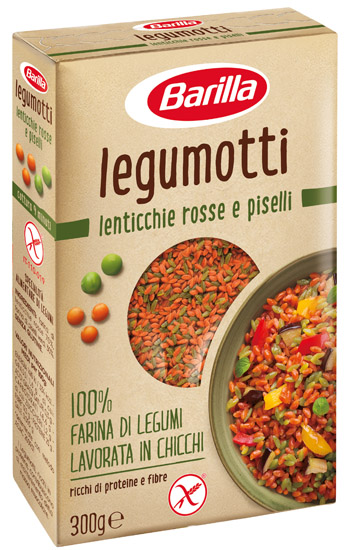 BARILLA LEGUMOTTI ALLE LENTICCHIE ROSSE E PISELLI 300 G - Farmadillo