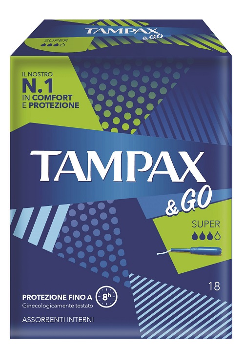 TAMPAX &GO SUPER 18 PEZZI - Farmadillo