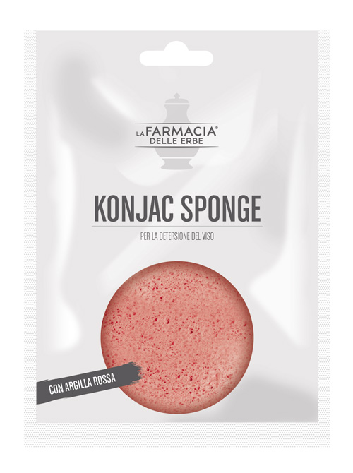 FDE KONJAC SPONGE ARGILLA ROSSA 1 PEZZO - Farmadillo