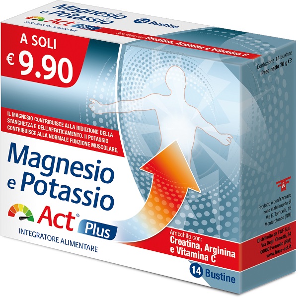 MAGNESIO E POTASSIO ACT PLUS 14 BUSTINE - Farmadillo