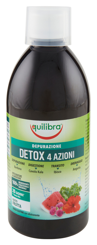 DETOX 4 AZIONI GUSTA FRUTTA 500 ML - Farmadillo