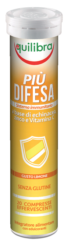 PIU' DIFESA GUSTO LIMONE 20 COMPRESSE EFFERVESCENTI - Farmadillo
