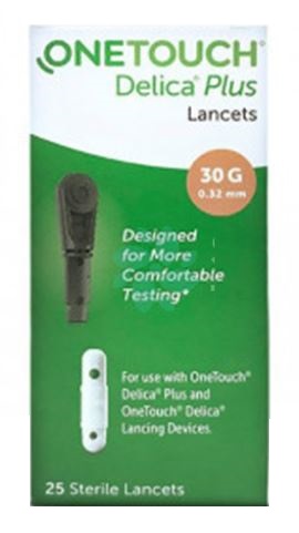 LANCETTE PUNGIDITO ONETOUCH DELICA PLUS 25 PEZZI - Farmadillo