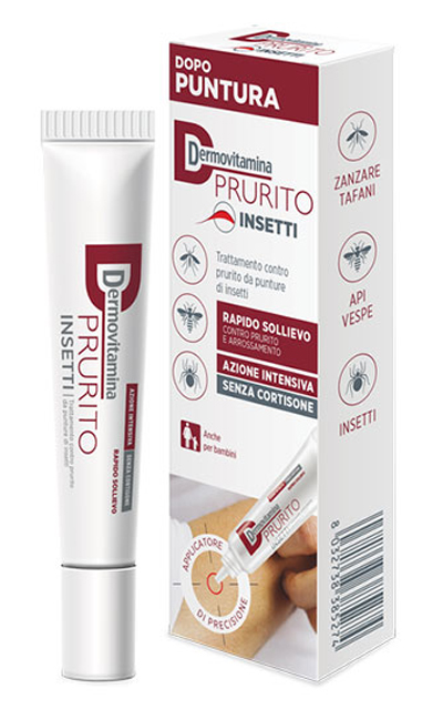 DERMOVITAMINA PRURITO INSETTI DOPO PUNTURA RAPIDO SOLLIEVO AZIONE INTENSIVA SENZA CORTISONE 15 ML - Farmadillo