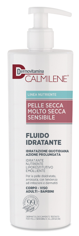 DERMOVITAMINA CALMILENE FLUIDO IDRATANTE PER PELLE SECCA, MOLTO SECCA E SENSIBILE 500 ML - Farmadillo