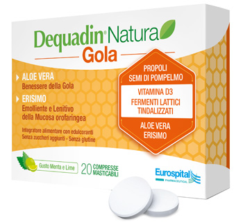 DEQUADIN NATURA GOLA 20 COMPRESSE - Farmadillo