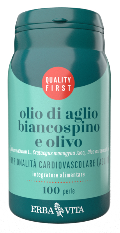 OLIO DI AGLIO BIANCOSPINO E OLIVO 100 PERLE - Farmadillo