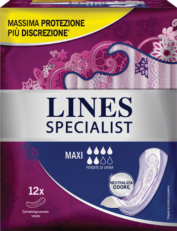 LINES SPECIALIST PANNOLONE MAXI FARMA 12 PEZZI - Farmadillo