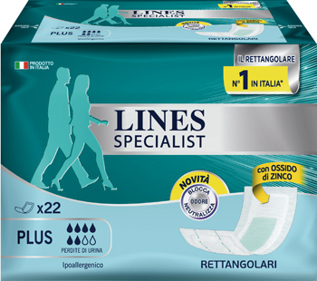 LINES SPECIALIST PANNOLONE RETTANGOLARE 22 PEZZI - Farmadillo