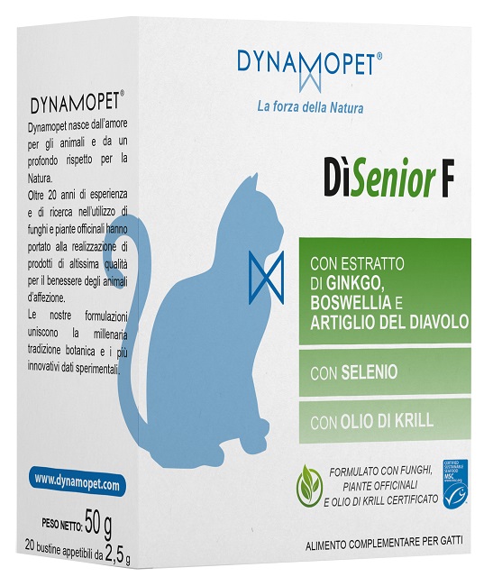 DISENIOR F PER GATTI 20 BUSTINE APPETIBILI DA 2,5 G - Farmadillo