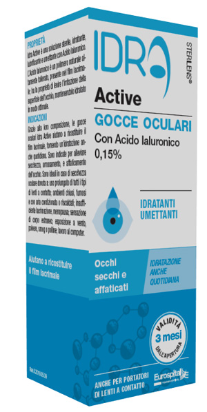 GOCCE OCULARI STERILENS IDRA ACTIVE 10 ML CON ACIDO IALURONICO 0,15% - Farmadillo