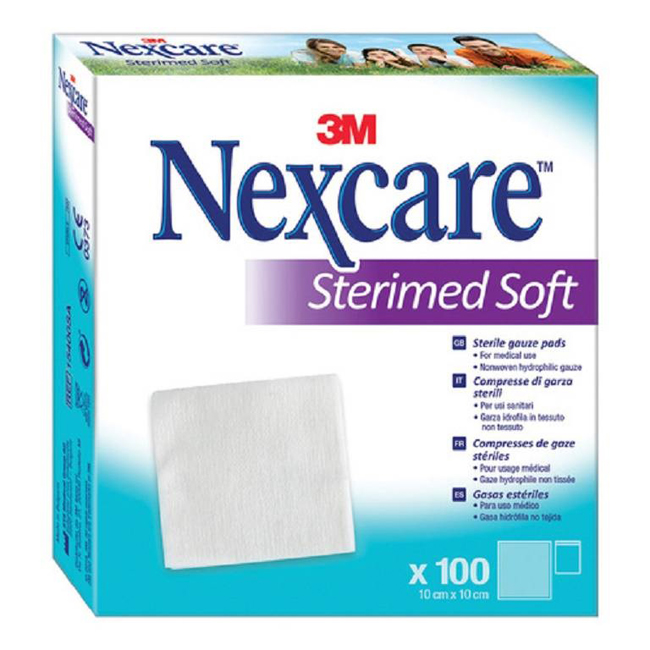 GARZA COMPRESSA STERIMED SOFT IN TESSUTO NON TESSUTO STERILE 10X10CM 100 PEZZI MULTILINGUAL - Farmadillo