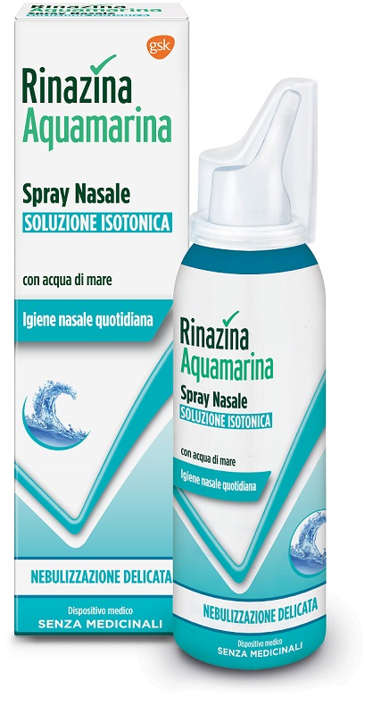 RINAZINA AQUAMARINA ISOTONICA SPRAY NEBULIZZAZIONE DELICATA 100 ML - Farmadillo