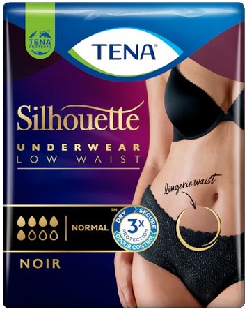 TENA SILHOUETTE NOIR M 10 PEZZI - Farmadillo