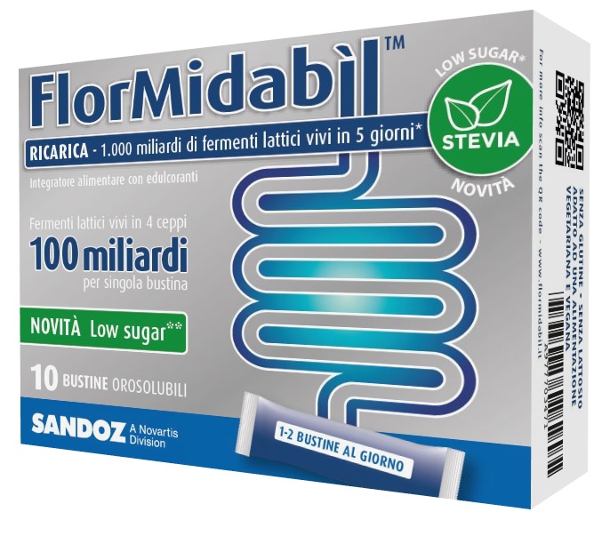 FLORMIDABIL RICARICA 10 BUSTINE CON STEVIA - Farmadillo
