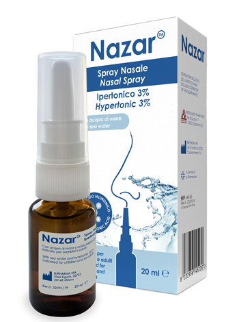 NAZAR SPRAY NASALE IPERTONICO 3% 20 ML - Farmadillo