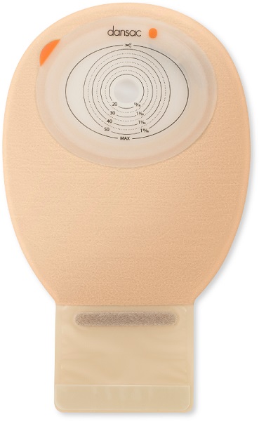 DANSAC NOVALIFE TRE 1 SACCA APERTA OPACA PIANA MAXI PER ILEOSTOMIA CON FINESTRA RITAGLIABILE 15-70X90 MM 550 ML 10 PEZZI - Farmadillo