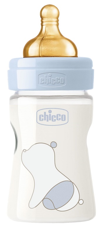 CHICCO BIBERON ORIGINAL 150ML TOUCH 1 FORO BOY CON TETTARELLA IN CAUCCIU' - Farmadillo