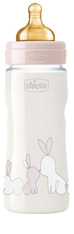 CHICCO BIBERON ORIGINAL 330ML TOUCH REGULAR GIRL CON TETTARELLA IN CAUCCIU' - Farmadillo
