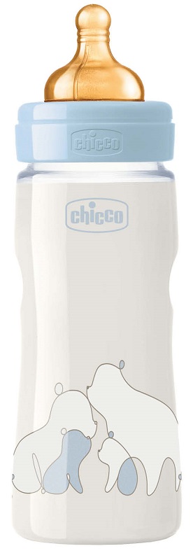 CHICCO BIBERON ORIGINAL 330ML TOUCH REGULAR BOY CON TETTARELLA IN CAUCCIU' - Farmadillo