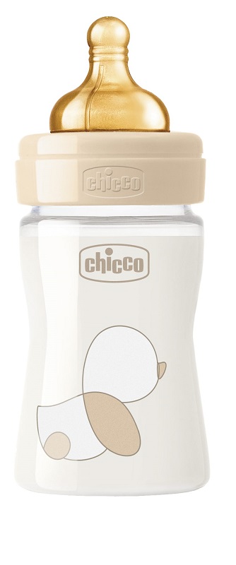 CHICCO BIBERON ORIGINAL 150ML VETRO 1 FORO 1 FORO UNISEX CON TETTARELLA IN CAUCCIU' - Farmadillo
