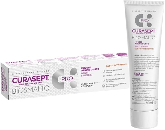 CURASEPT BIOSMALTO MOUSSE DENTI SENSIBILI 50 ML - Farmadillo