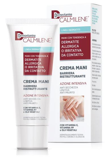 DERMOVITAMINA CALMILENE CREMA MANI BARRIERA RISTRUTTURANTE AZIONE INTENSIVA PER DERMATITE ALLERGICA O IRRITATIVA DA CONTATTO 75 ML - Farmadillo