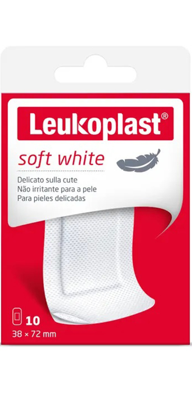 LEUKOPLAST SOFT WHITE 72 X 38 CM 10 PEZZI - Farmadillo