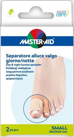 DIVARICATORE ALLUCE GIORNO/NOTTE MASTER-AID FOOTCARE SMALL 2 PEZZI D11 - Farmadillo