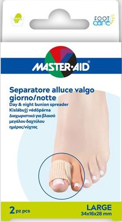 DIVARICATORE ALLUCE GIORNO/NOTTE MASTER-AID FOOTCARE LARGE 2 PEZZI D12 - Farmadillo