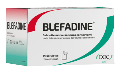 BLEFADINE 14 SALVIETTE MONOUSO PER DETERSIONE PERIOCULARE - Farmadillo