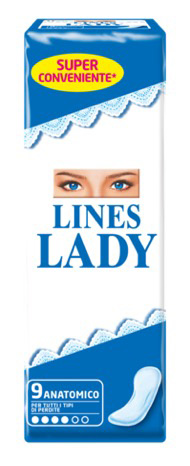 LINES LADY ASSORBENTE ANATOMICO 9 PEZZI - Farmadillo