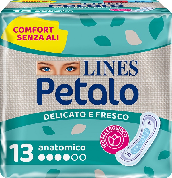 LINES PETALO BLU ASSORBENTE ANATOMICO 13 PEZZI - Farmadillo