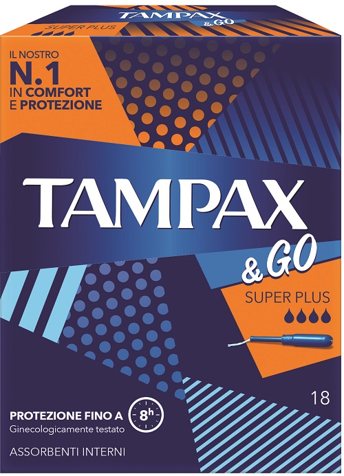 TAMPAX &GO ASSORBENTE INTERNO SUPER PLUS 18 PEZZI - Farmadillo