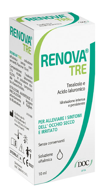 RENOVA TRE COLLIRIO A BASE DI TREALOSIO E ACIDO IALURONICO 10 ML SENZA CONSERVANTI - Farmadillo