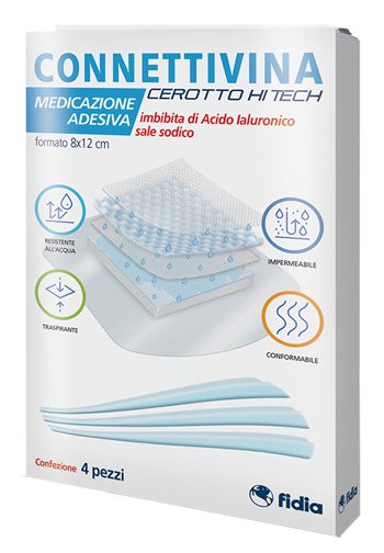 CEROTTO CONNETTIVINA HITECH 8 X 12 CM 4 PEZZI - Farmadillo