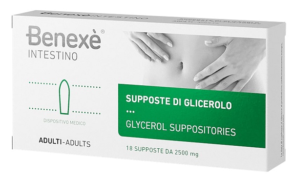 SUPPOSTE DI GLICEROLO PER ADULTI BENEXE' INTESTINO 18 PEZZI - Farmadillo