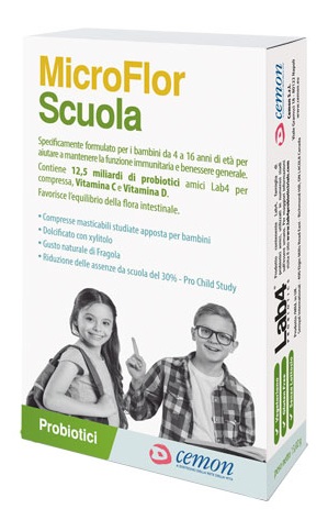MICROFLOR SCUOLA 30 CAPSULE MASTICABILI - Farmadillo