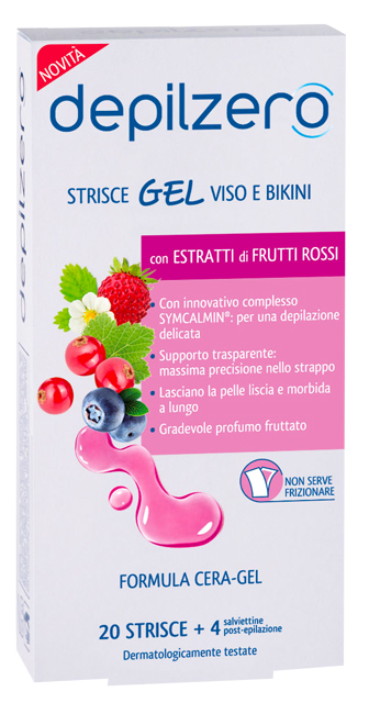 DEPILZERO STRISCE GEL VISO BIKINI 24 PEZZI - Farmadillo