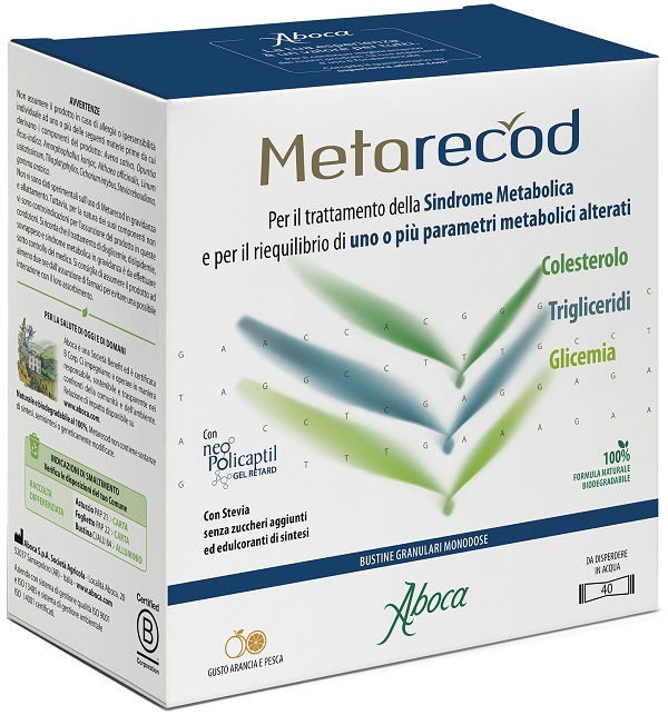METARECOD 40 BUSTINE GRANULARI X 2,5G GUSTO ARANCIA E PESCA - Farmadillo